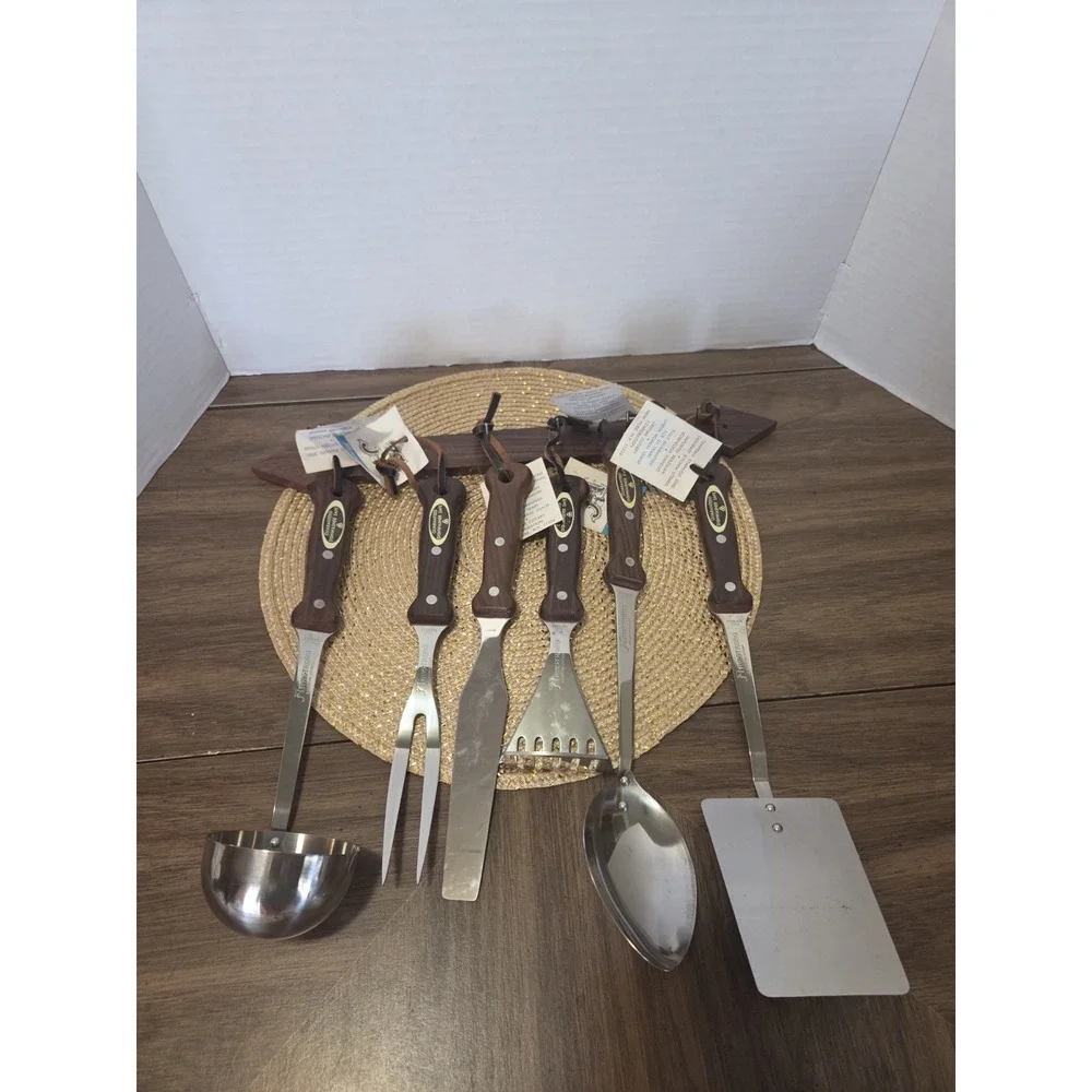 Armstrong set of hanging kitchen utensils Vintage Stainless Steel